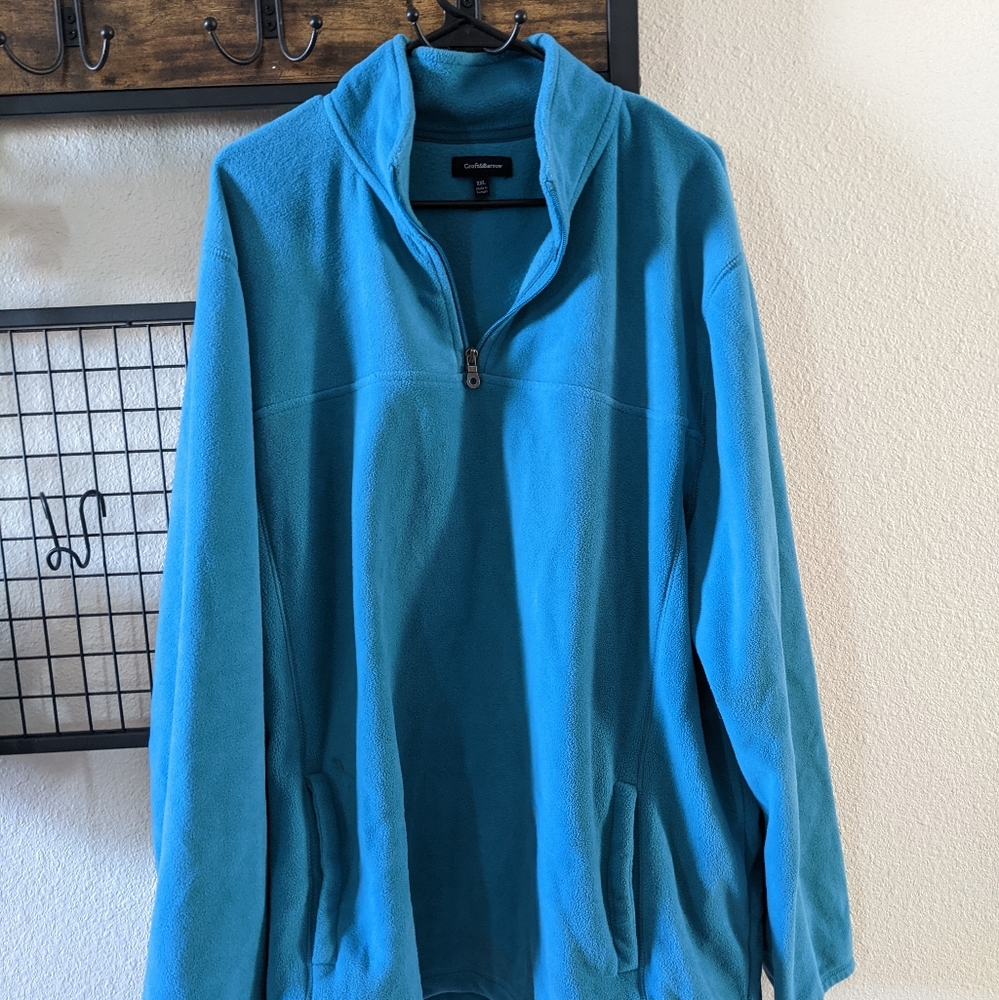 Croft &Barrow Blue 3/4 Zip Fleece Jacket XXL